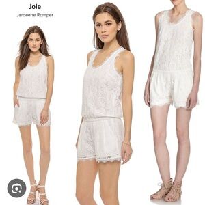 NWT Joie Jardeene White Porcelain Lace Romper S MSRP $398